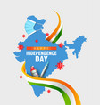 happy independence day coronavirus concept poster vector image vector image