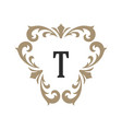 luxury monogram logo template object vector image