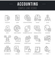 set line icons accounting vector image