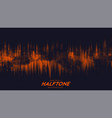abstract torn orange halftone sound wave vector image