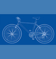 bicycle wire-frame style vector image