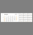 calendar for the 2019 new year printable 3d vector image
