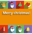 santa claus and year flat design vector image