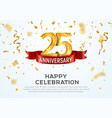 25 years anniversary banner template vector image