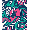 psychedelic stylized design winter abstract vector image