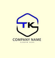 tk logo vector image vector image