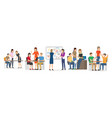 business people at work presenting ideas on board vector image vector image