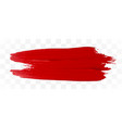 red brush stroke on transparent background paint vector image vector image