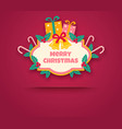retro banner for christmas and new year vector image vector image