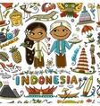 travel to indonesia seamless pattern for your vector image