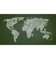 world map contour vector image vector image