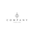 logo on which an abstract image of two vector image vector image