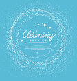 conceptual poster and the logo for cleaning linear vector image vector image
