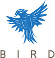 design template of the abstract bird vector image