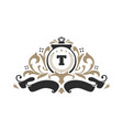 luxury monogram logo template object vector image