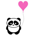 panda bear with balloon vector image vector image