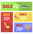 shopping night with big sale in shoes store poster vector image