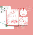 vintage floral cute animal card in watercolor vector image