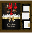 luxury christmas social media golden and black vector image vector image