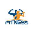 man and woman of fitness silhouette character vector image