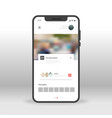 social network profile ui ux gui screen vector image