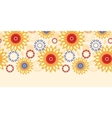 warm vibrant floral abstract horizontal seamless vector image vector image
