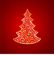 christmas golden tree vector image vector image