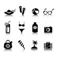 set holiday icons vector image