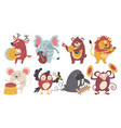 animals musicians kids cartoon characters music vector image