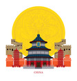 china landmarks with decoration background vector image