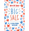 fourth of july sale poster design vector image