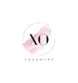 xo x o watercolor letter logo design vector image