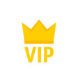 abstract vip icon yellow badge vector image