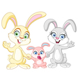bunnies family vector image vector image