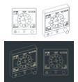 navigation system blueprints vector image