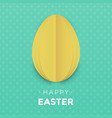 happy easter egg paper cut background for easter vector image vector image