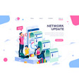 network update concept for homepage vector image