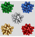 set christmas bows vector image vector image