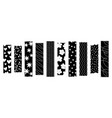 washi tapes pieces black and white decor scotch vector image