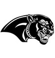 head of a roaring panther black and white tattoo vector image