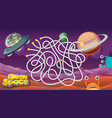 maze game with space theme template vector image