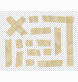 adhesive tape set sticky paper strip isolated vector image