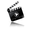 clapper board isolated on white background vector image