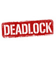 deadlock sign or stamp vector image vector image