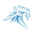 water splash in hand drawn sketch style vector image vector image