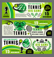 tennis sport game school and tournament banners vector image