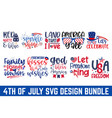 4th july calligraphy graphic design typography vector image vector image