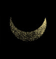 abstract golden moon isolated on black vector image
