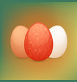 colorful easter eggs vector image
