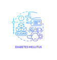diabetes mellitus blue gradient concept icon vector image vector image